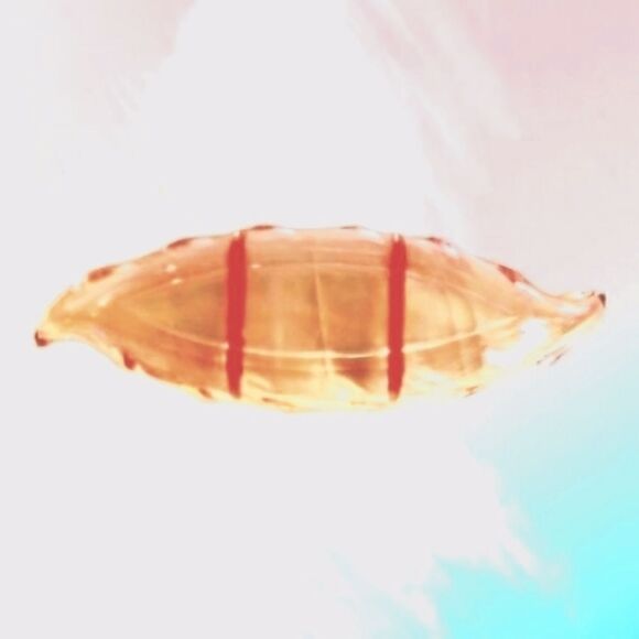 Pink Depression Glass Elegant Heisey Twist Leaf Shaped Relish Dish Vintage - Picture 5 of 7